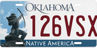 OK license plate 126VSX