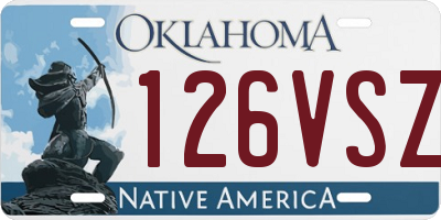 OK license plate 126VSZ