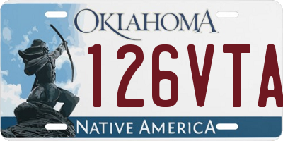 OK license plate 126VTA