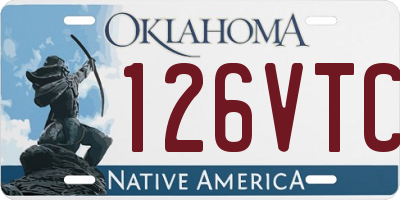 OK license plate 126VTC