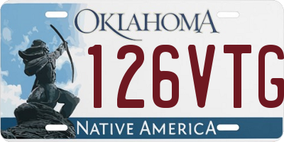 OK license plate 126VTG