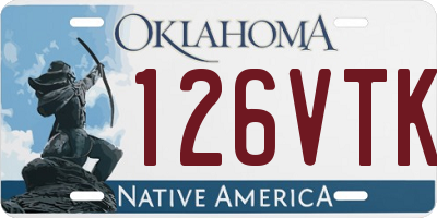 OK license plate 126VTK