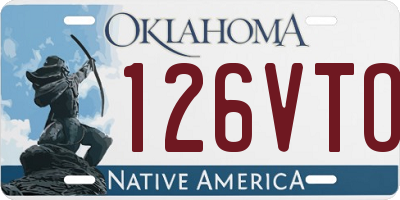 OK license plate 126VTO