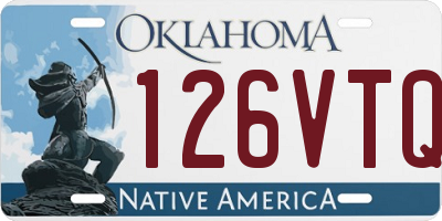 OK license plate 126VTQ
