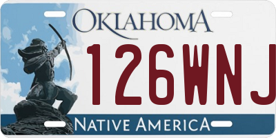 OK license plate 126WNJ