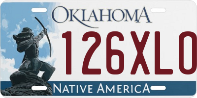 OK license plate 126XLO