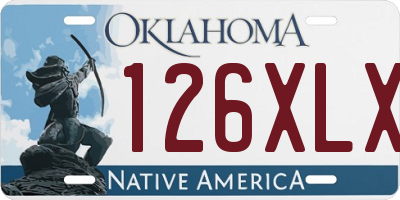 OK license plate 126XLX