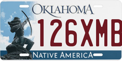 OK license plate 126XMB