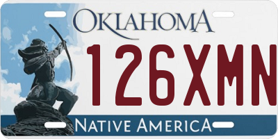 OK license plate 126XMN