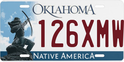 OK license plate 126XMW