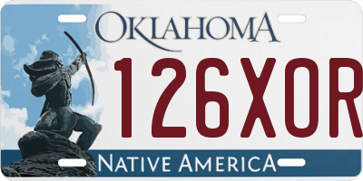 OK license plate 126XOR