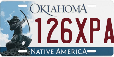 OK license plate 126XPA