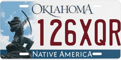 OK license plate 126XQR