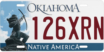 OK license plate 126XRN