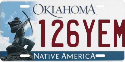 OK license plate 126YEM
