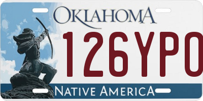 OK license plate 126YPO