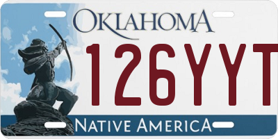 OK license plate 126YYT