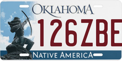 OK license plate 126ZBE