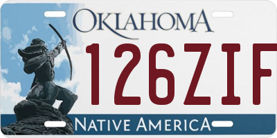 OK license plate 126ZIF
