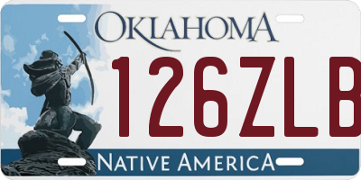 OK license plate 126ZLB