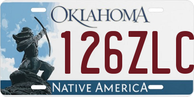 OK license plate 126ZLC