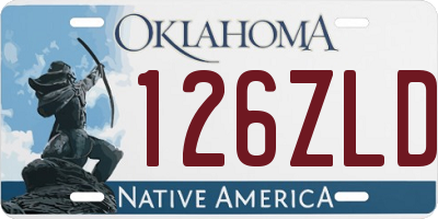 OK license plate 126ZLD