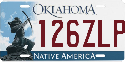 OK license plate 126ZLP