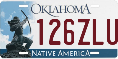 OK license plate 126ZLU