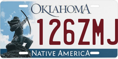 OK license plate 126ZMJ