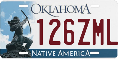 OK license plate 126ZML