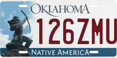 OK license plate 126ZMU
