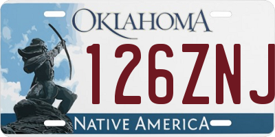 OK license plate 126ZNJ