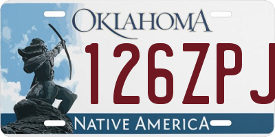 OK license plate 126ZPJ