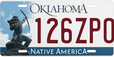 OK license plate 126ZPO