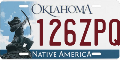 OK license plate 126ZPQ
