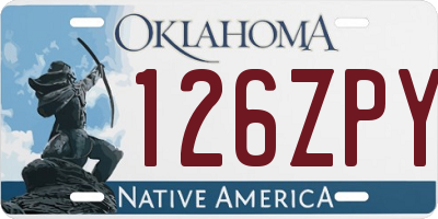 OK license plate 126ZPY