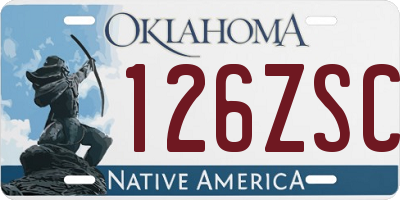 OK license plate 126ZSC