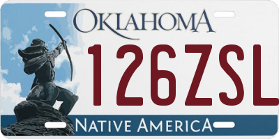 OK license plate 126ZSL