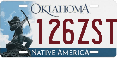 OK license plate 126ZST
