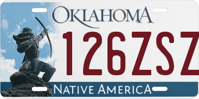 OK license plate 126ZSZ