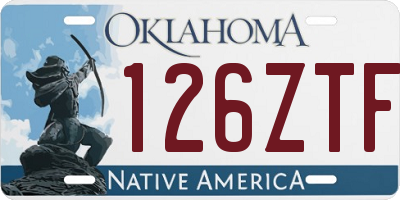 OK license plate 126ZTF