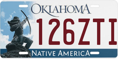 OK license plate 126ZTI
