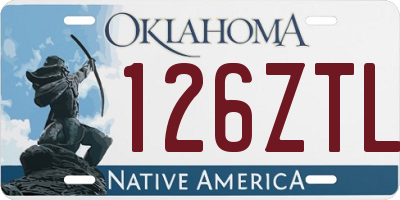 OK license plate 126ZTL
