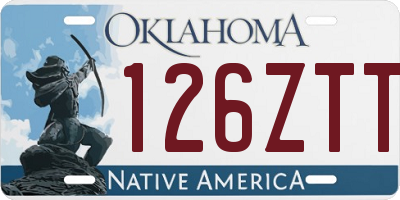 OK license plate 126ZTT