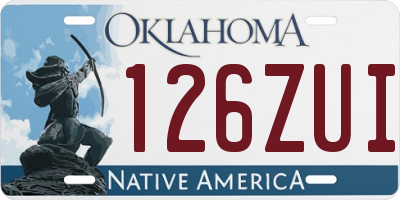 OK license plate 126ZUI