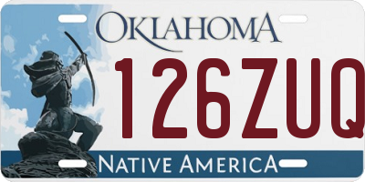 OK license plate 126ZUQ