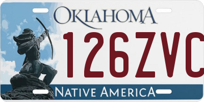OK license plate 126ZVC