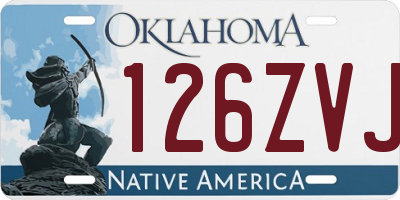 OK license plate 126ZVJ