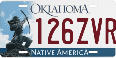 OK license plate 126ZVR