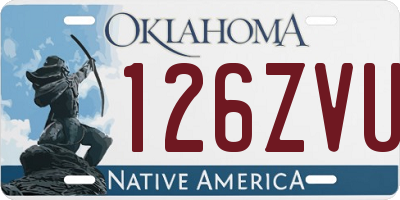 OK license plate 126ZVU